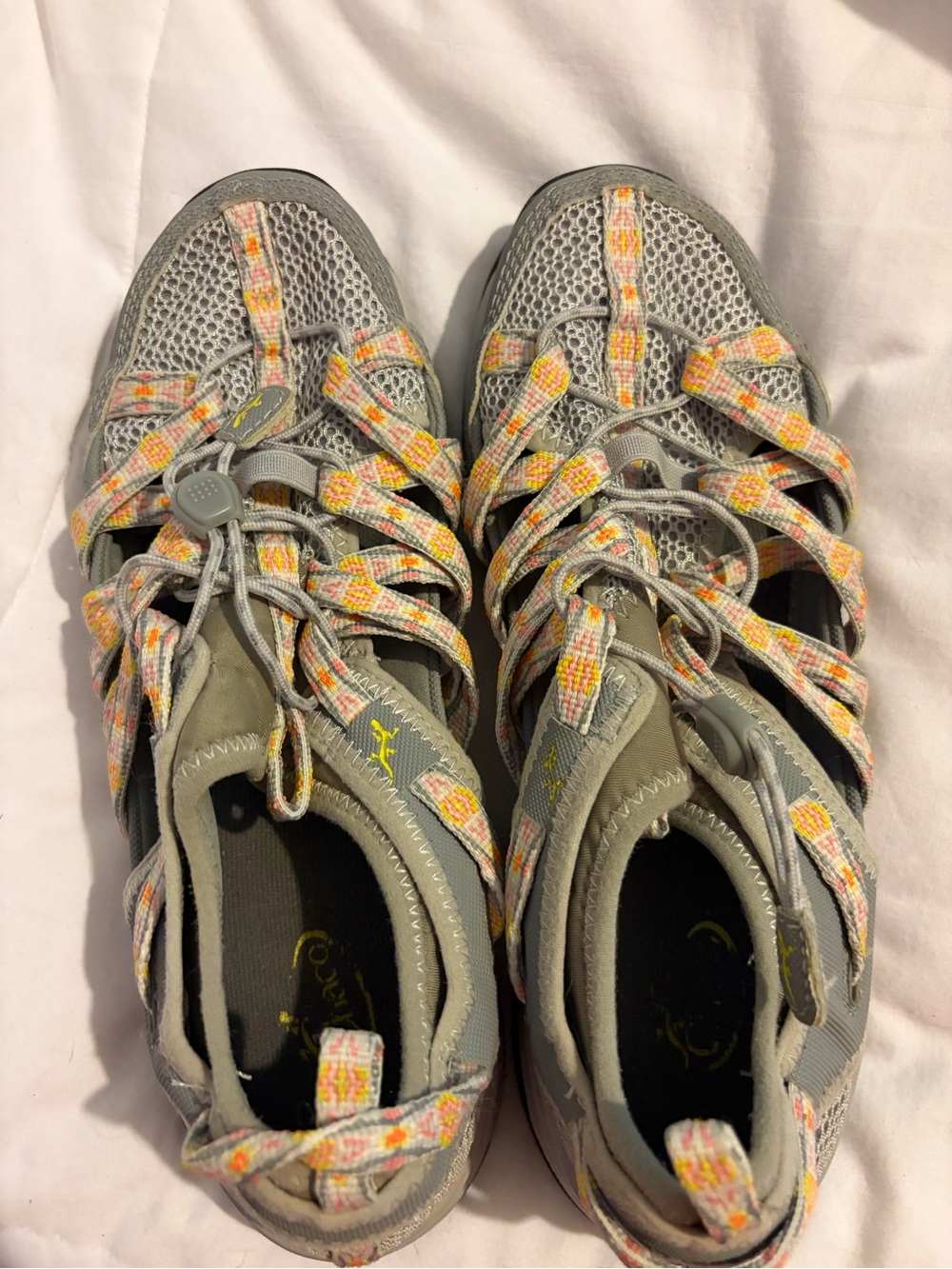 Chaco Gray and Yellow Women's Sandals